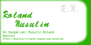 roland musulin business card